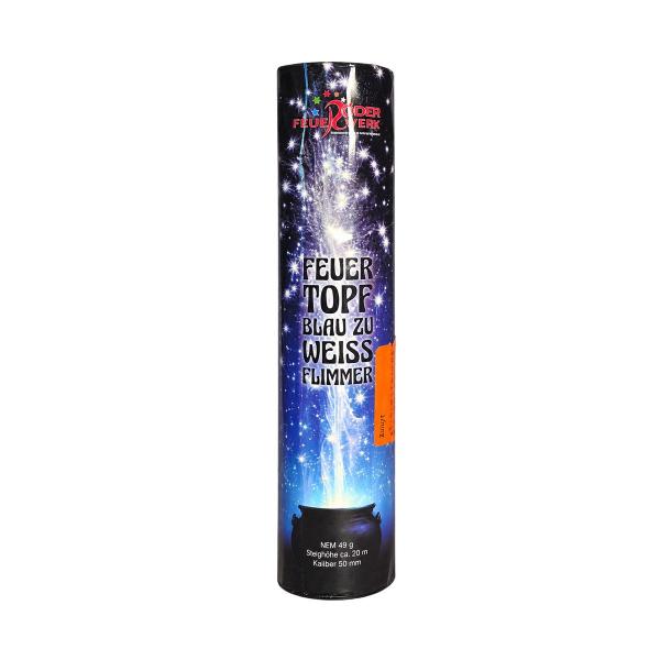 Feuertopf 50mm Blau zu Weißflimmer